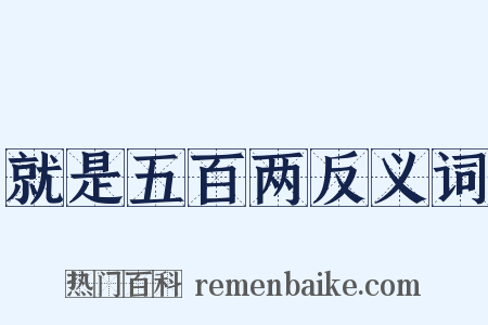 就是五百两反义词是什么意思的图片